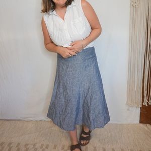 Banana Republic 100% linen a-line skirt
